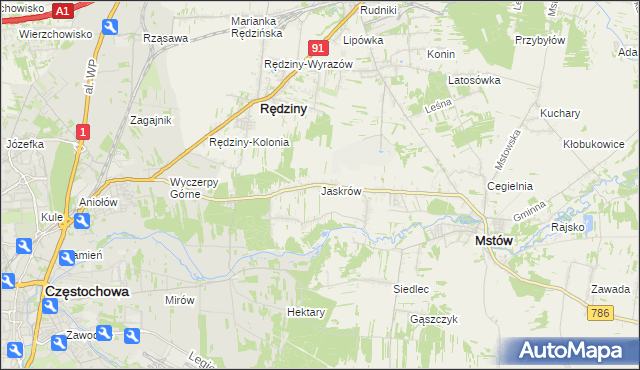 mapa Jaskrów, Jaskrów na mapie Targeo