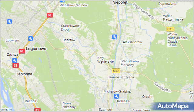 mapa Kąty Węgierskie, Kąty Węgierskie na mapie Targeo