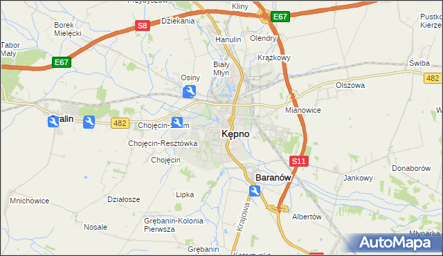 mapa Kępno, Kępno na mapie Targeo