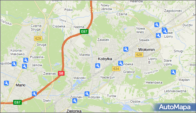 mapa Kobyłka, Kobyłka na mapie Targeo