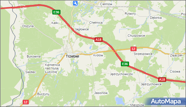 mapa Królów, Królów na mapie Targeo