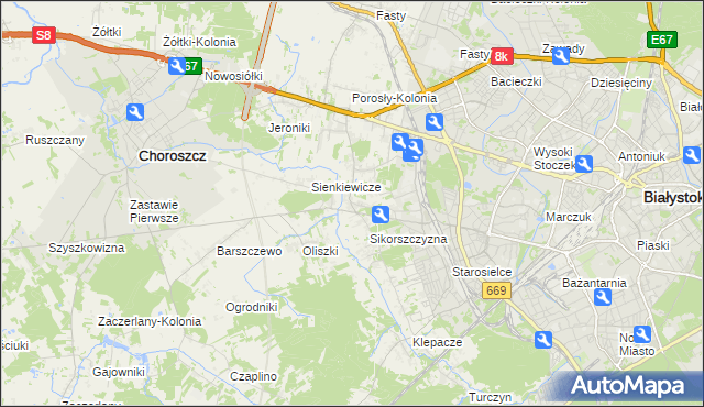 mapa Krupniki, Krupniki na mapie Targeo