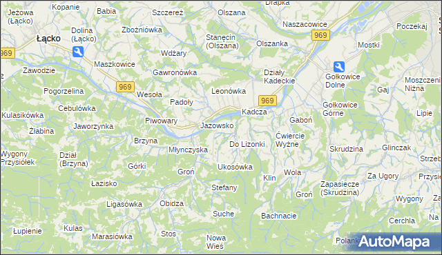 mapa Łazy Brzyńskie, Łazy Brzyńskie na mapie Targeo