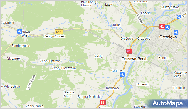 mapa Nakły, Nakły na mapie Targeo