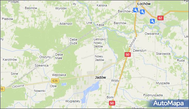 mapa Nowy Jadów, Nowy Jadów na mapie Targeo