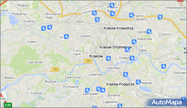 mapa Nowy Świat gmina Kraków, Nowy Świat gmina Kraków na mapie Targeo