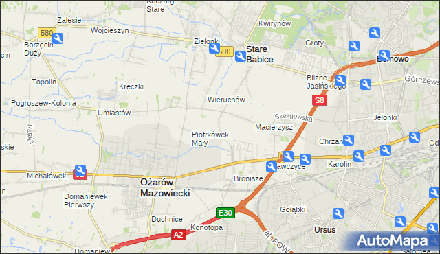 mapa Piotrkówek Duży, Piotrkówek Duży na mapie Targeo
