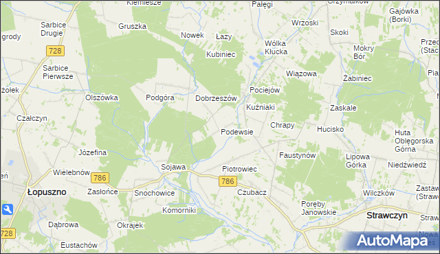 mapa Podewsie, Podewsie na mapie Targeo