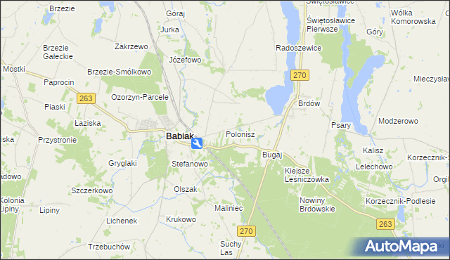 mapa Polonisz, Polonisz na mapie Targeo
