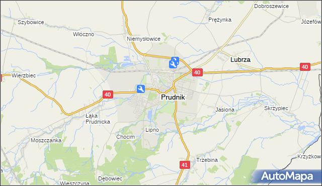 mapa Prudnik, Prudnik na mapie Targeo