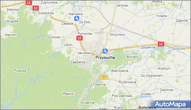 mapa Przysucha, Przysucha na mapie Targeo