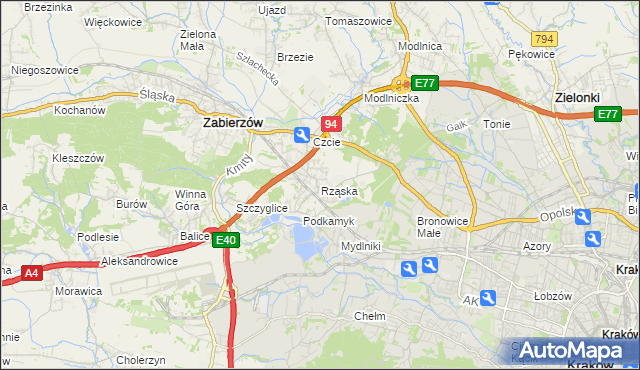 mapa Rząska, Rząska na mapie Targeo
