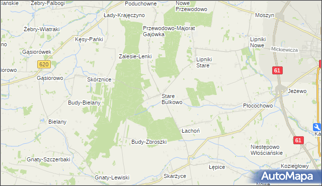 mapa Stare Bulkowo, Stare Bulkowo na mapie Targeo