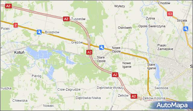 mapa Stare Opole, Stare Opole na mapie Targeo