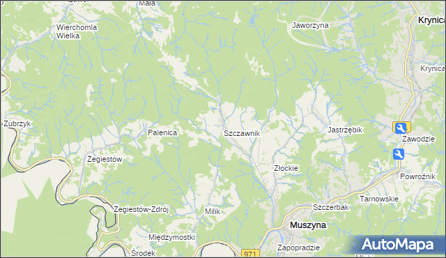 mapa Szczawnik, Szczawnik na mapie Targeo