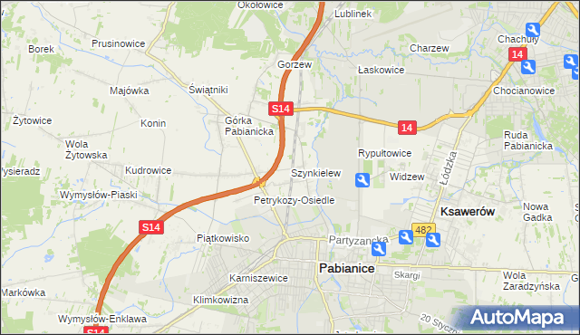 mapa Szynkielew, Szynkielew na mapie Targeo