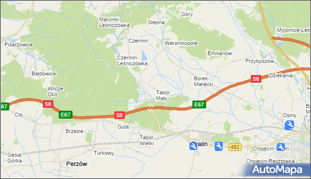 mapa Tabor Mały, Tabor Mały na mapie Targeo