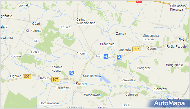 mapa Tuchowicz, Tuchowicz na mapie Targeo