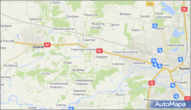 mapa Węglew, Węglew na mapie Targeo