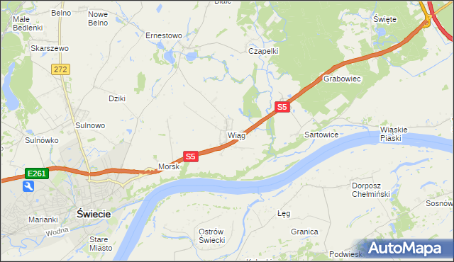 mapa Wiąg, Wiąg na mapie Targeo