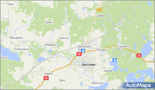 mapa Barczewski Dwór, Barczewski Dwór na mapie Targeo