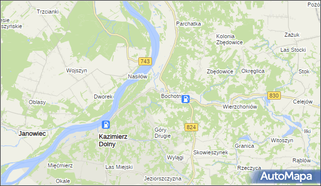 mapa Bochotnica, Bochotnica na mapie Targeo