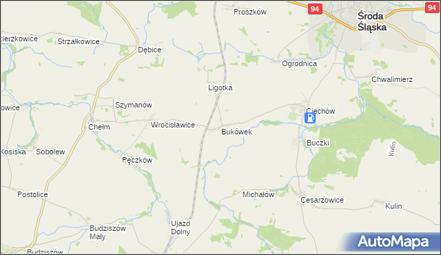mapa Bukówek, Bukówek na mapie Targeo