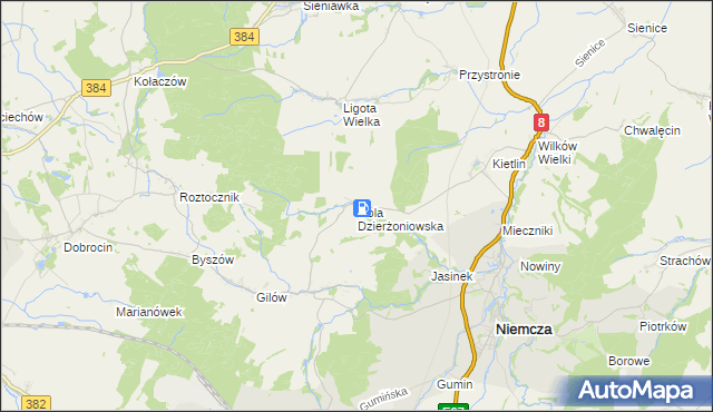 mapa Gola Dzierżoniowska, Gola Dzierżoniowska na mapie Targeo