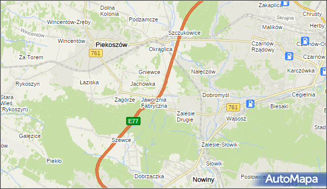 mapa Janów gmina Piekoszów, Janów gmina Piekoszów na mapie Targeo