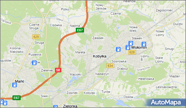 mapa Kobyłka, Kobyłka na mapie Targeo