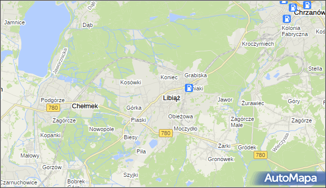 mapa Libiąż, Libiąż na mapie Targeo