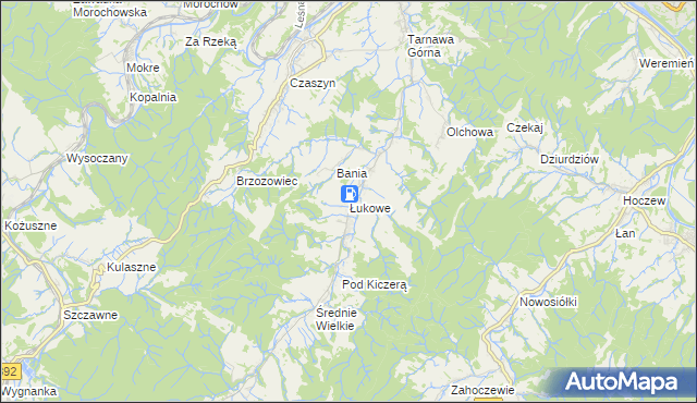 mapa Łukowe, Łukowe na mapie Targeo