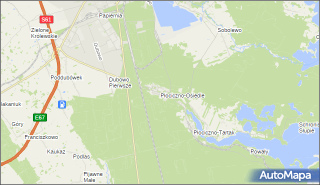 mapa Płociczno-Osiedle, Płociczno-Osiedle na mapie Targeo