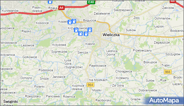 mapa Rożnowa, Rożnowa na mapie Targeo