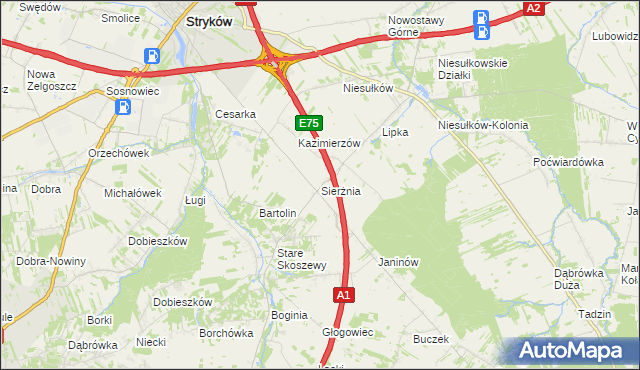 mapa Sierżnia, Sierżnia na mapie Targeo