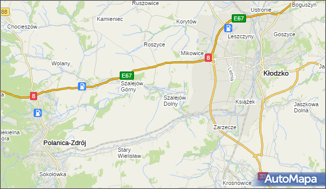 mapa Szalejów Dolny, Szalejów Dolny na mapie Targeo