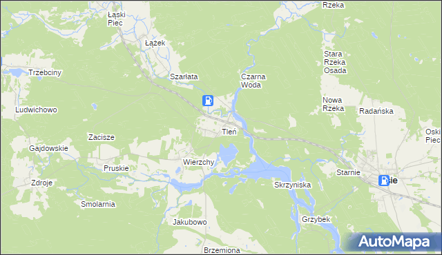 mapa Tleń, Tleń na mapie Targeo