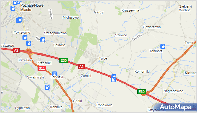 mapa Tulce, Tulce na mapie Targeo