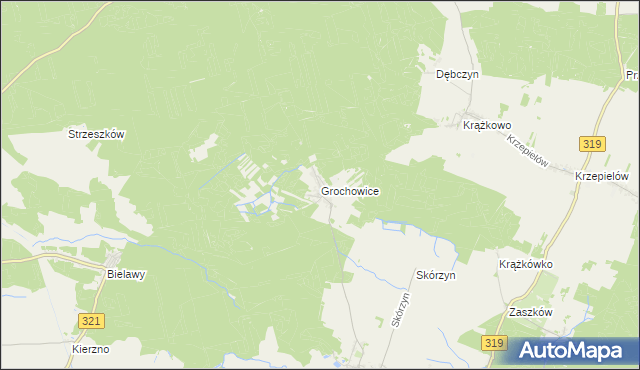 mapa Grochowice, Grochowice na mapie Targeo