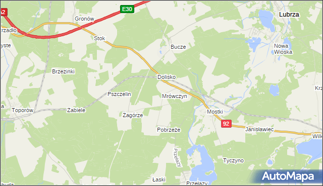 mapa Mrówczyn, Mrówczyn na mapie Targeo