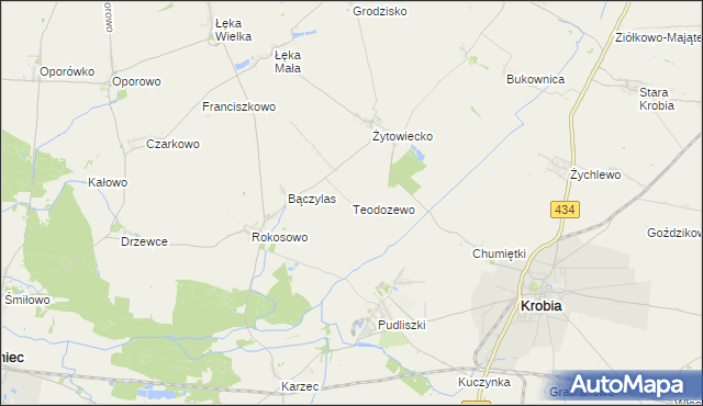 mapa Teodozewo, Teodozewo na mapie Targeo