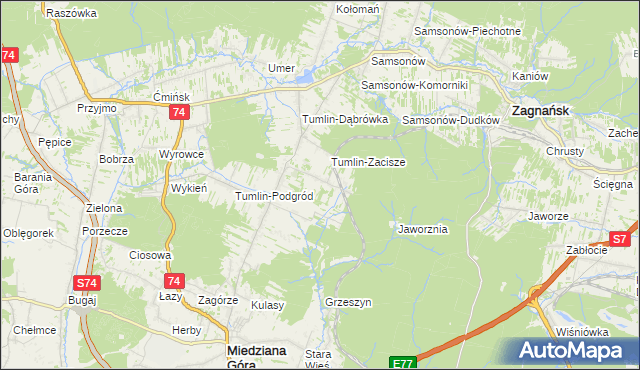 mapa Tumlin-Węgle, Tumlin-Węgle na mapie Targeo