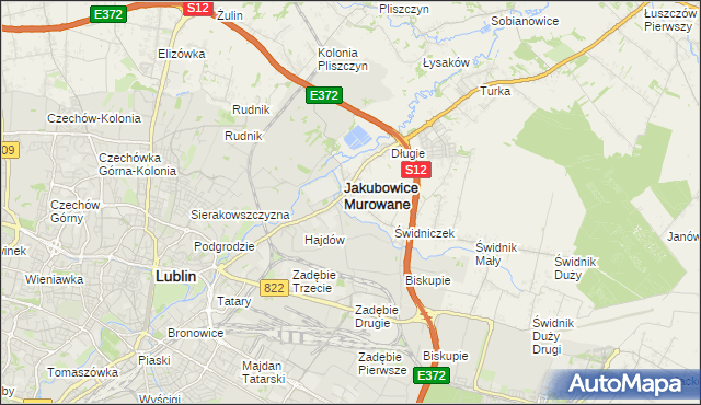 mapa Wólka powiat lubelski, Wólka powiat lubelski na mapie Targeo