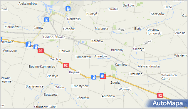 mapa Annetów, Annetów na mapie Targeo