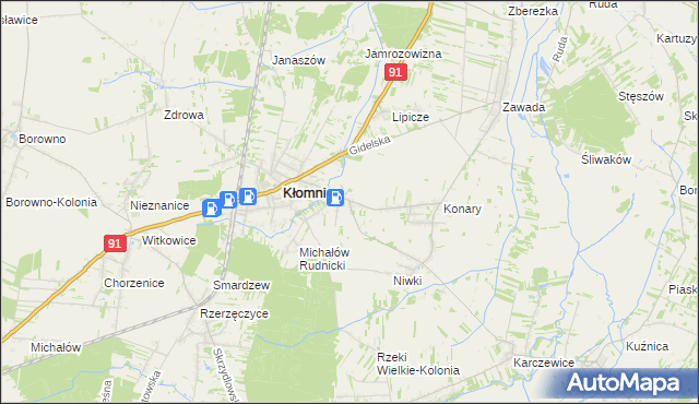 mapa Bartkowice, Bartkowice na mapie Targeo