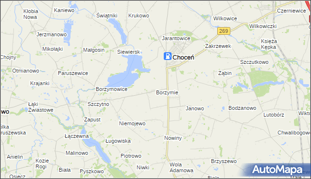 mapa Borzymie, Borzymie na mapie Targeo