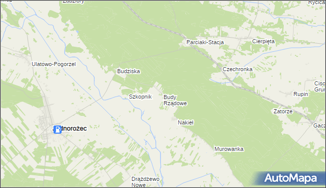 mapa Budy Rządowe, Budy Rządowe na mapie Targeo