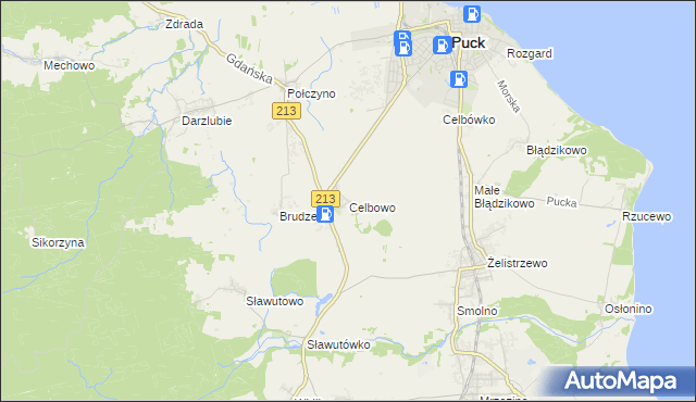 mapa Celbowo, Celbowo na mapie Targeo
