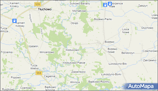 mapa Cieślin gmina Mochowo, Cieślin gmina Mochowo na mapie Targeo