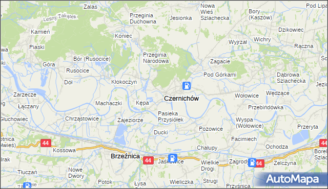 mapa Czernichów powiat krakowski, Czernichów powiat krakowski na mapie Targeo